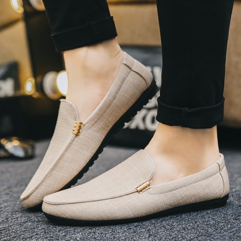 Beige Orthopädische Canvas Loafer - Leon