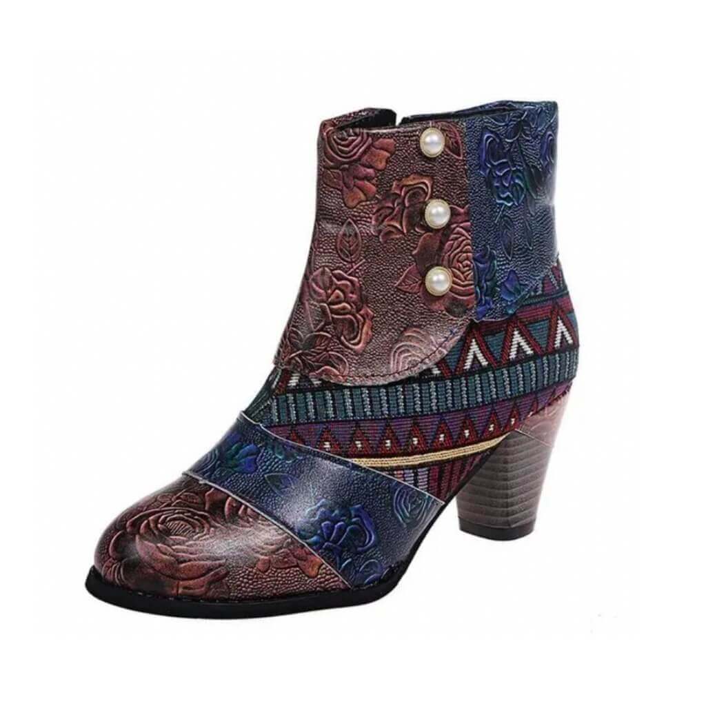 Wasserdichte Retro-Stiefel mit Ethno-Design