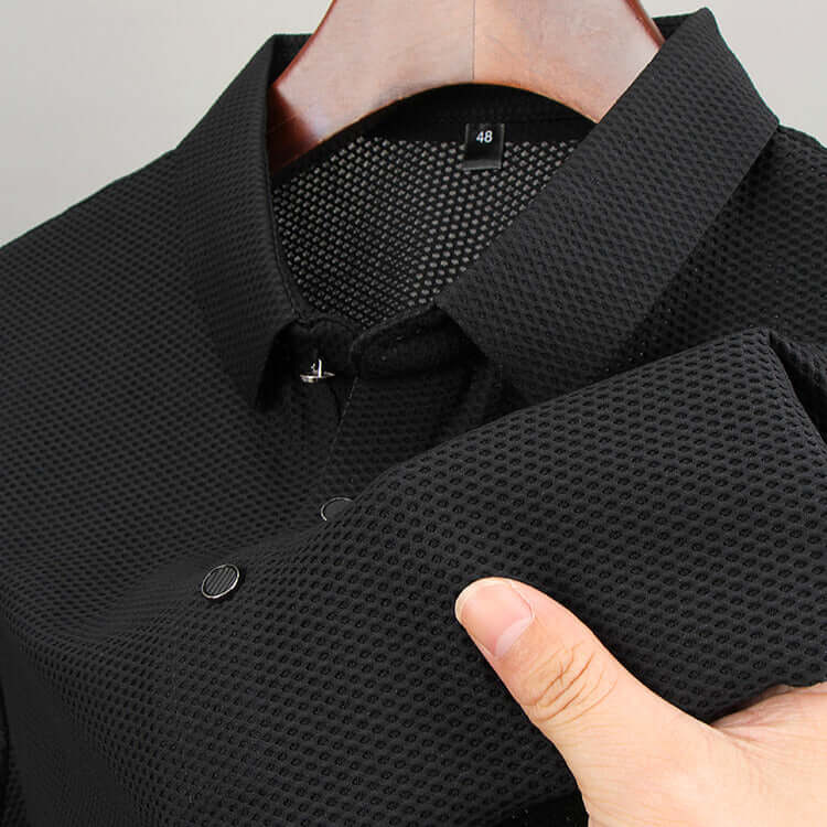 Herren Poloshirt, Eisseide, Modern Fit