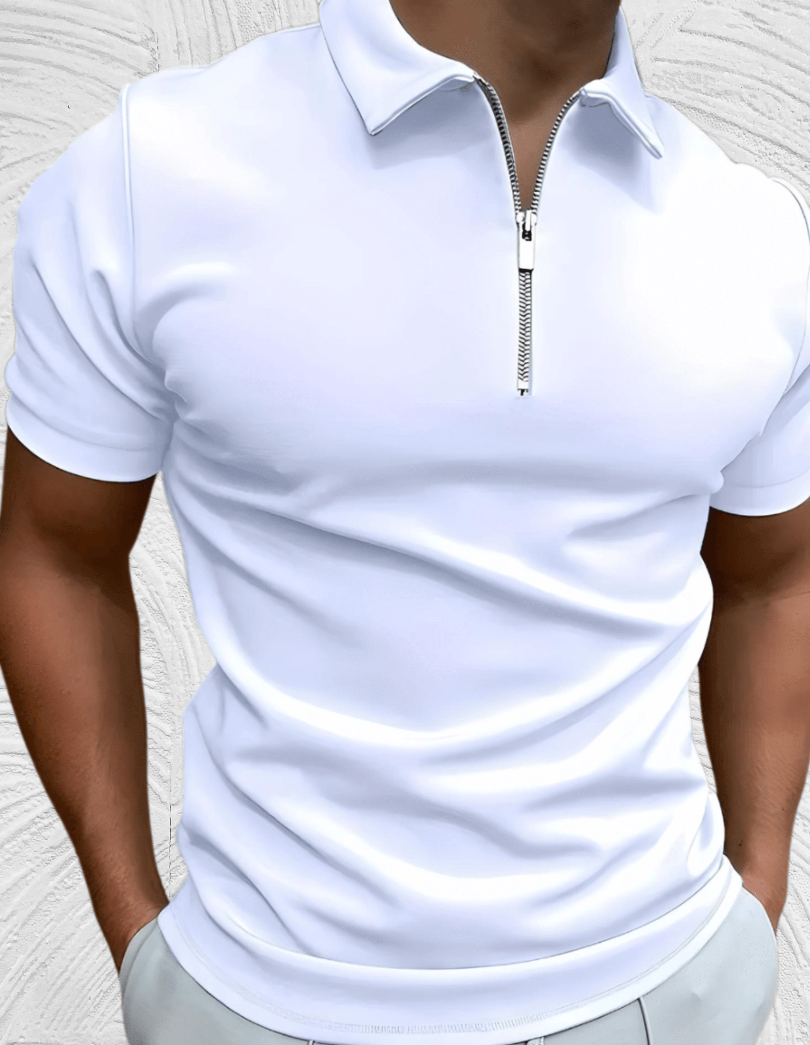 Herren Poloshirt mit Reißverschluss