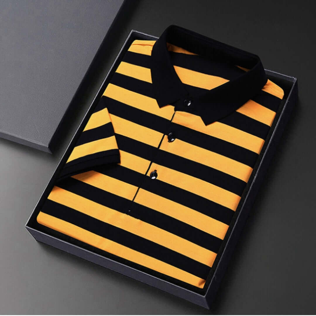 Klassisches Herren Polo Shirt mit Streifen