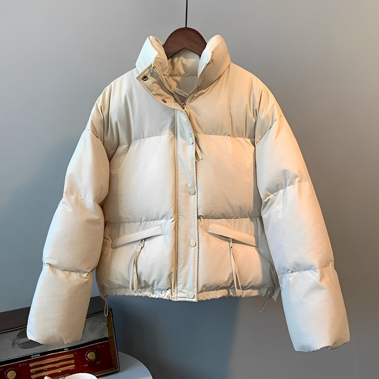 Locker sitzende Jacke mit weicher Baumwollfüllung für Frauen