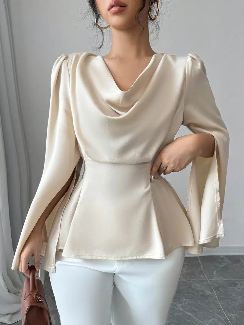 Elegante stilvolle Satinbluse