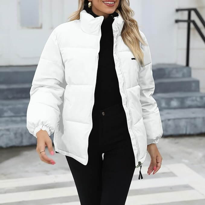 Gefütterte Damen Winterjacke mit Kapuze