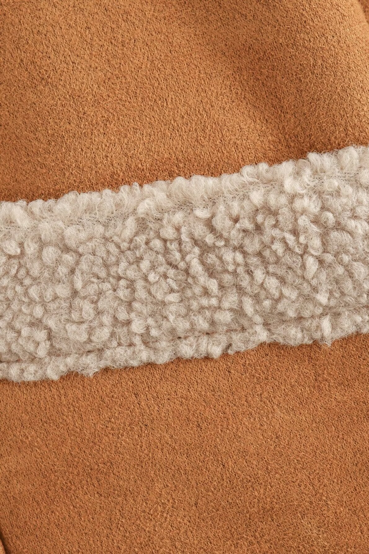 Lässiger, gemütlicher Teddymantel