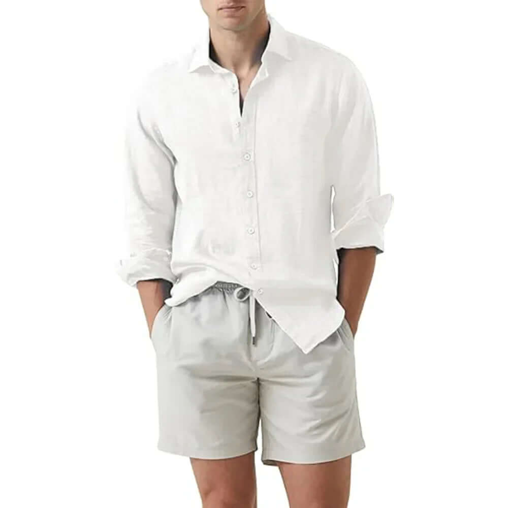 Leichtes Sommerhemd Herren - Leinen & Baumwolle