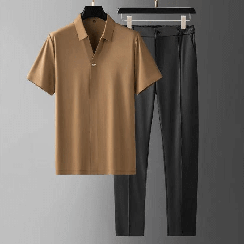 Herren Sommer Polohemd & Shorts Set
