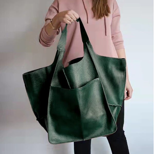 Carla™ - Neue übergroße handgefertigte Handtasche aus veganem Leder