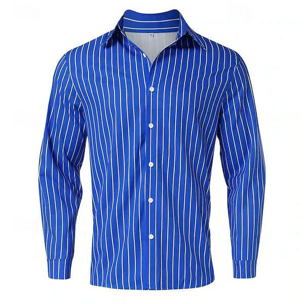 Seidenhemd Herren - Elegant Gestreift