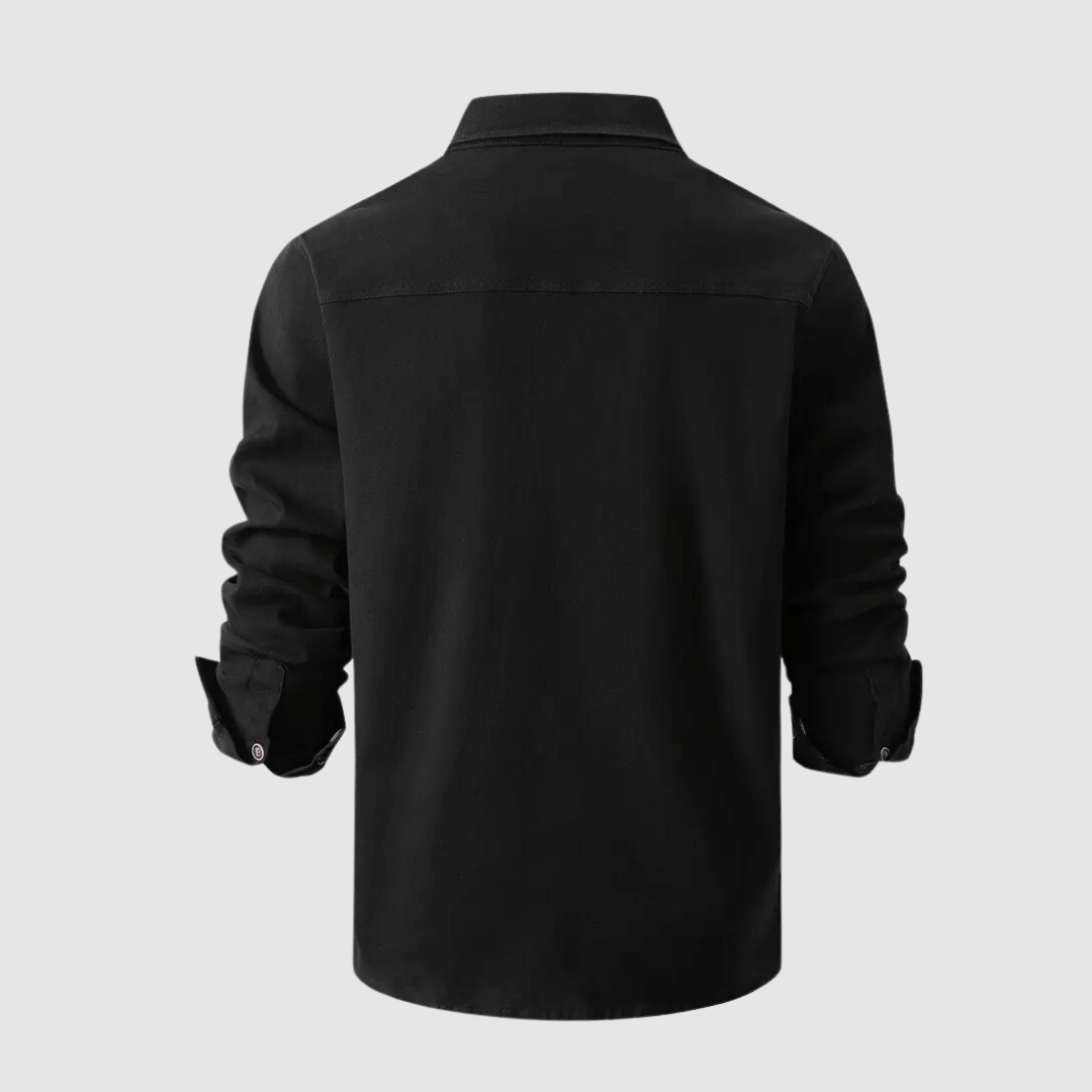 Klassische Herrenbluse mit Umschlagkragen