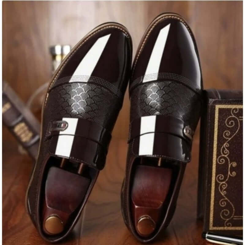 Herren-Lederschuh mit Gummisohle