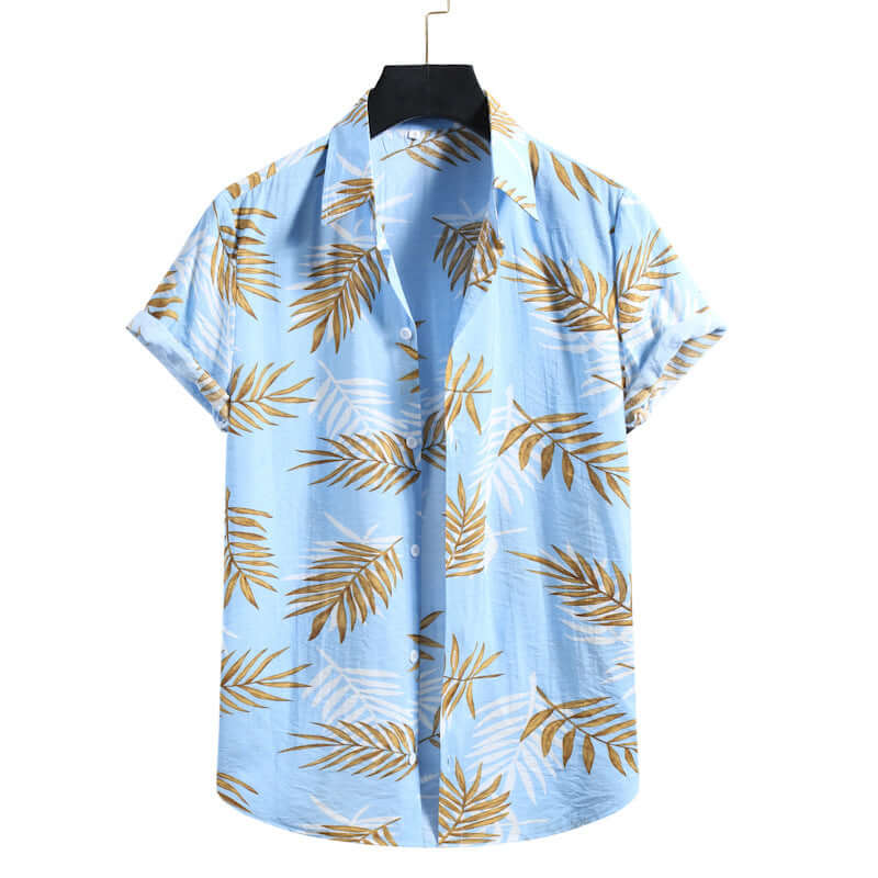 Auffälliges Herren Kurzarm Hemd im Blumen-Look