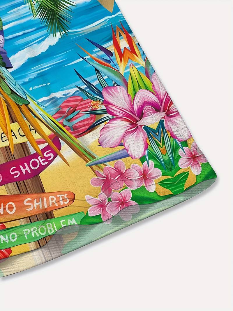 Hawaii-Hemd Herren - Exotischer Druck