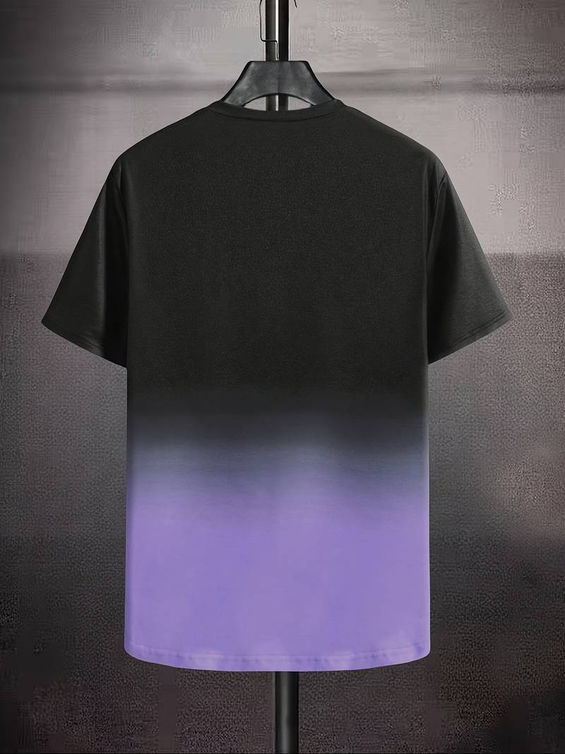 Lässiges Rundhals-T-Shirt mit Schriftzug für Herren