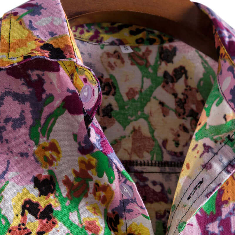 Blumen Kurzarmhemd Herren: Sommerlich & Stylish