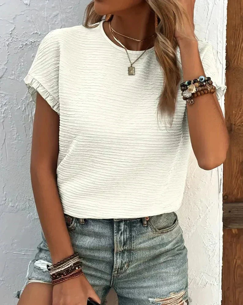 Damen T-Shirt Sommer Leicht Bequem Atmungsaktiv – Doris