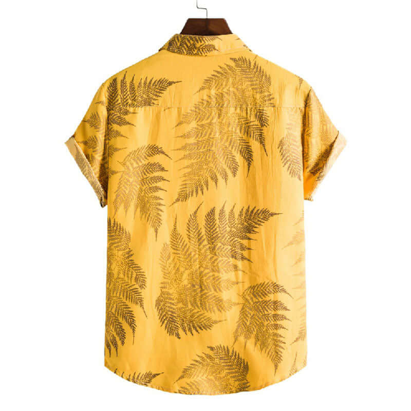 Herren Kurzarm-Hemd mit Blumenmuster