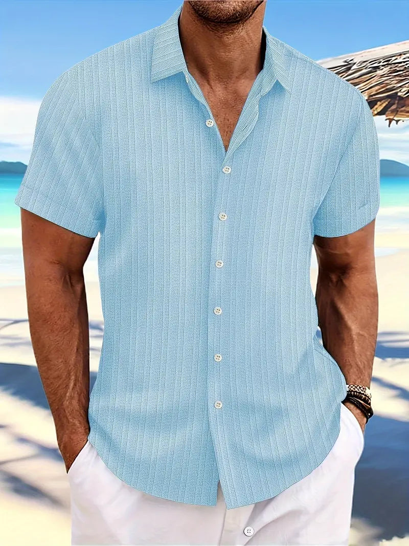 Sommerhemd Herren Kurzarm Leicht Elegant Bequem – Detlef