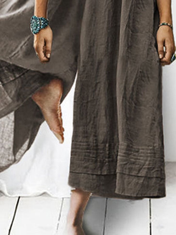 Schicker Einfarbiger Jumpsuit mit Kurzen Ärmeln