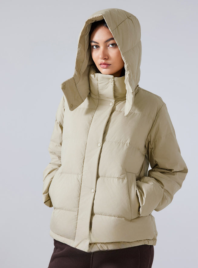 Isolierte Pufferjacke mit Kapuze für Damen