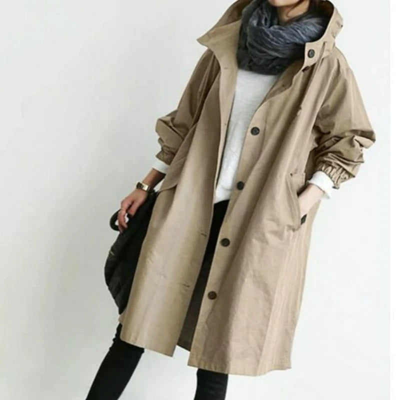 Odell™ | Schicker lässiger Trenchcoat mit Kapuze für Damen