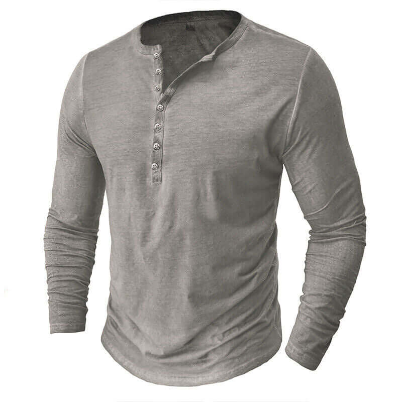 Langarm Henley-Shirt für Herren