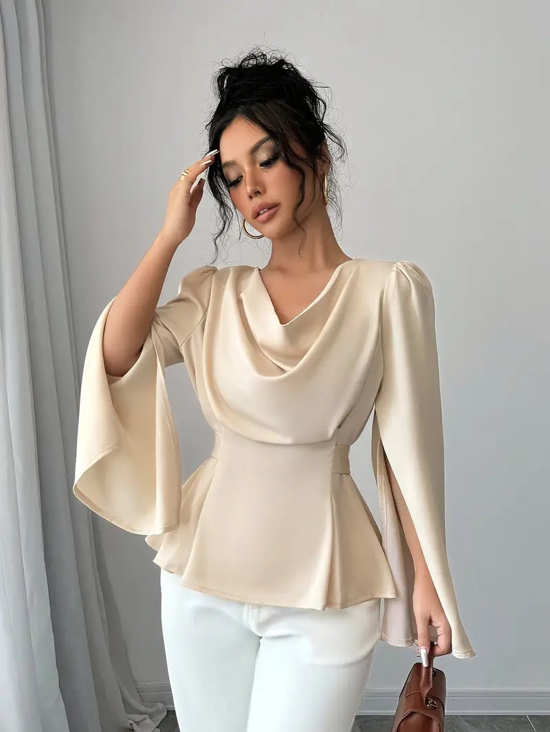 Elegante stilvolle Satinbluse