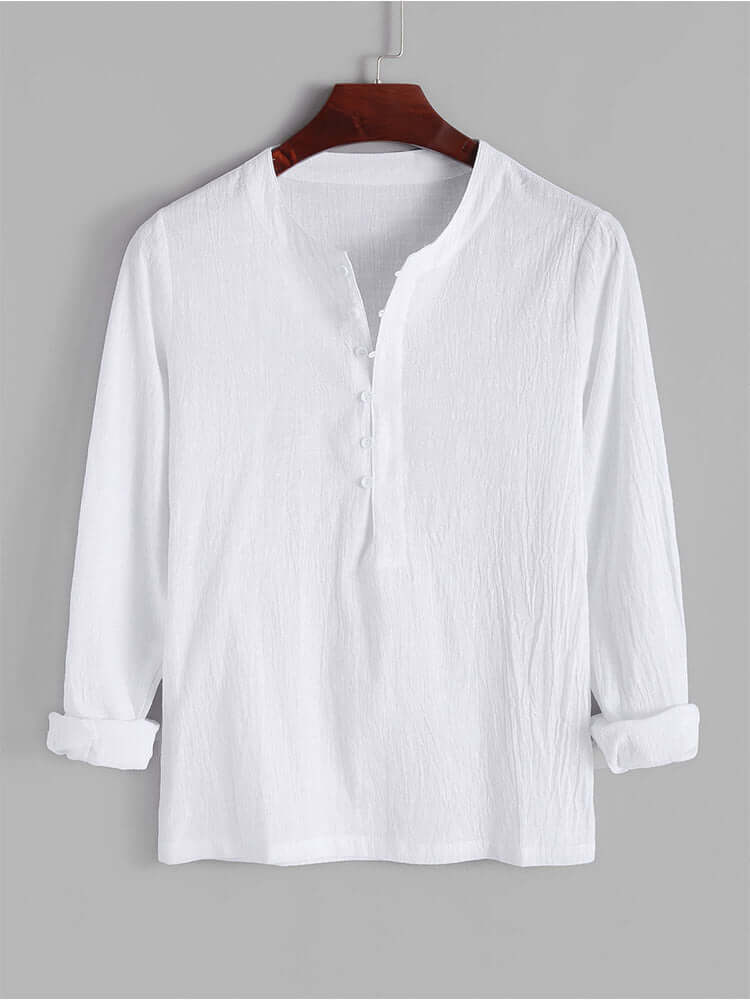 Minimalistische Herren-Leinenbluse