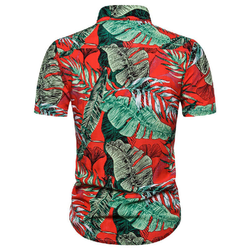 Blumenmuster Kurzarmhemd Herren - Sommerhemd