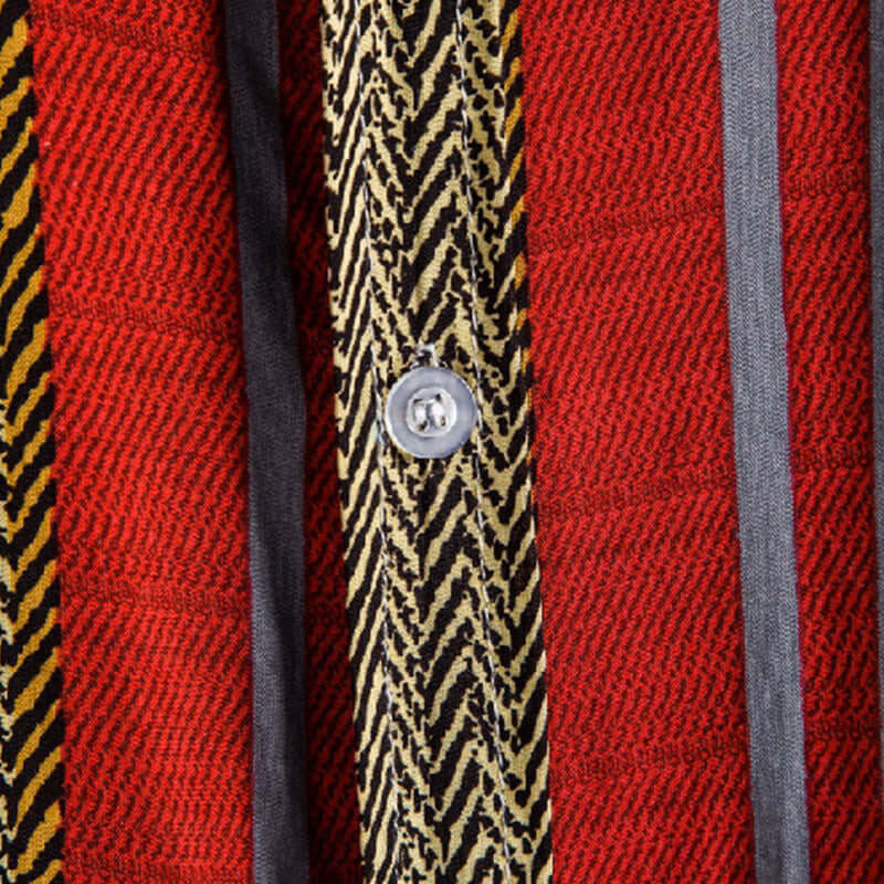Bedrucktes Vintage Herrenhemd Kurzarm