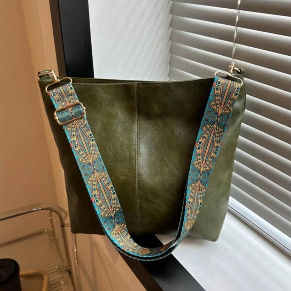 Mia - Beuteltasche mit großem Fassungsvermögen und Vintage-Schultergurt