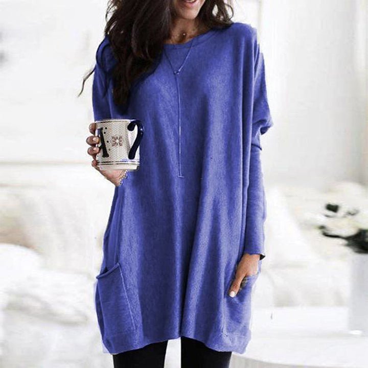 Jana | Damen Langarm-T-Shirt, Top mit Taschen