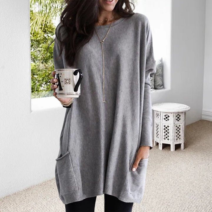 Jana | Damen Langarm-T-Shirt, Top mit Taschen