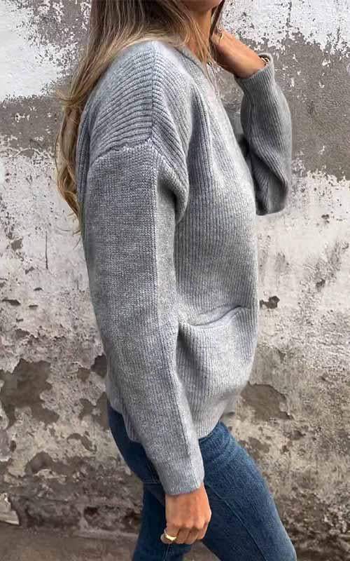 Beebee™ | Gemütliche Baumwoll-Strickjacke mit Reißverschluss