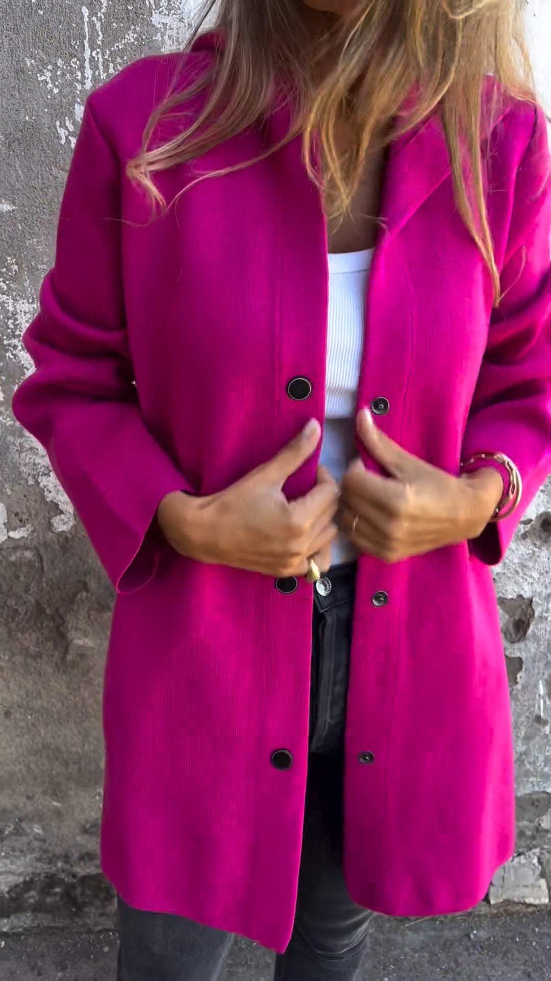 Mary | Casual Single-Breasted Hooded Jacket