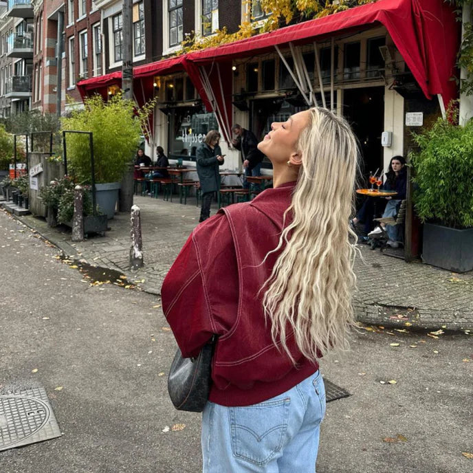 Faye™ - Übergroße Leren Jas