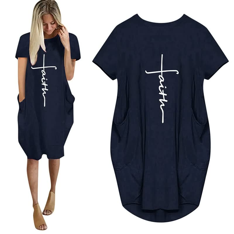 T-Shirt Kleid Damen Übergröße Bequem – Aurelia