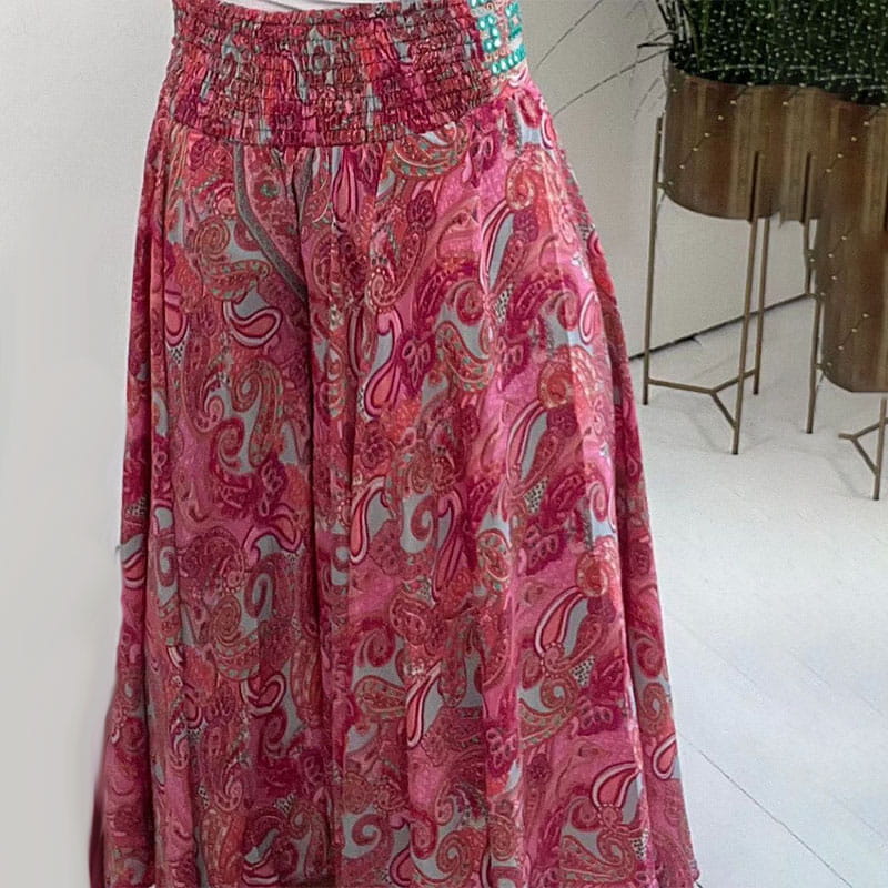 Boho™ | Kleid Hose mit ethnischem Druck und elastischem Bund