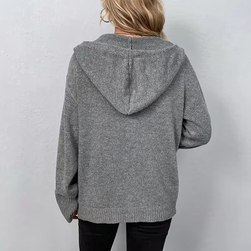 Gestrickter bequemer Pullover für Frauen