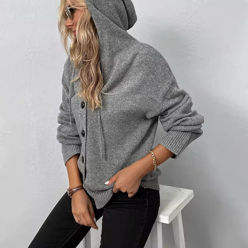 Gestrickter bequemer Pullover für Frauen