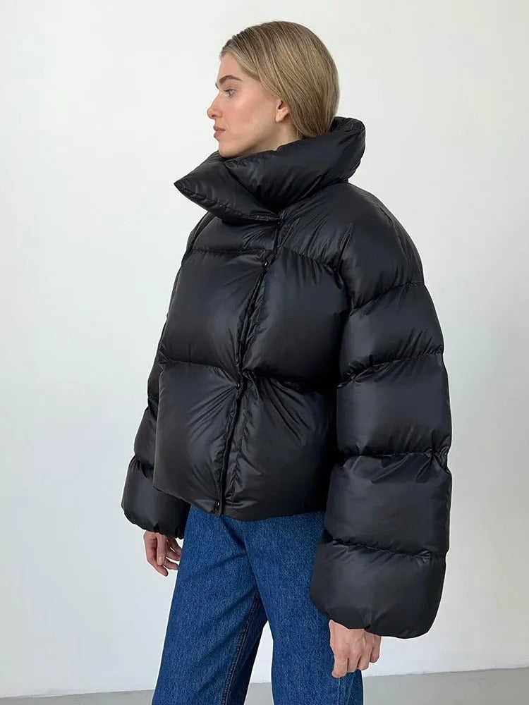 Winola | Frauen Mode mit Kapuze Baumwolle gepolstert kurze Jacke
