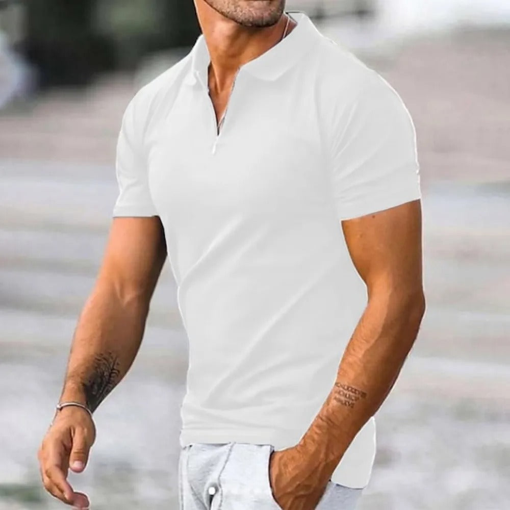 Herren Langarm Polo Hemd Slim Fit – Jonas