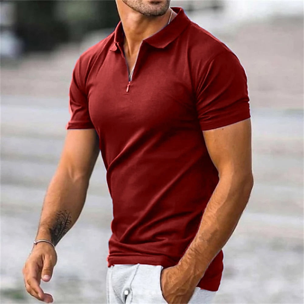 Herren Langarm Polo Hemd Slim Fit – Jonas