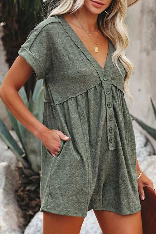 Chicer Business Kurzer Jumpsuit mit Kurzen Ärmeln