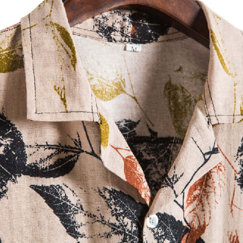 Stylisches Herren Kurzarmhemd mit Vintage-Druck