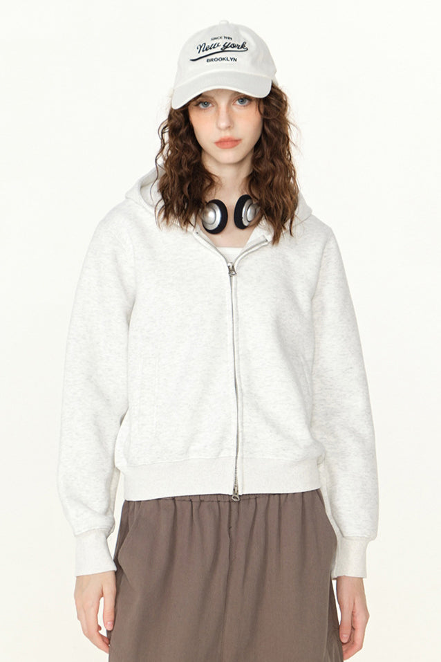 Lässiger Kapuzenpullover mit Reißverschluss für Damen
