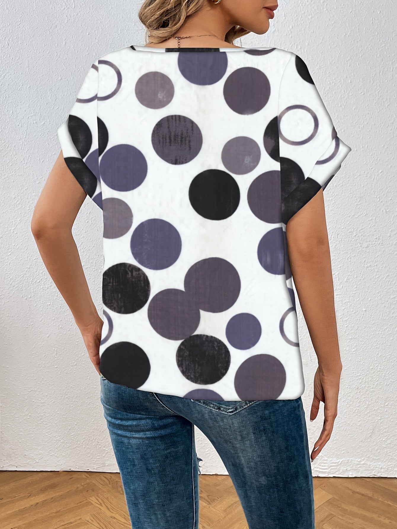 Weiße Polkadot-Bluse - Zoë