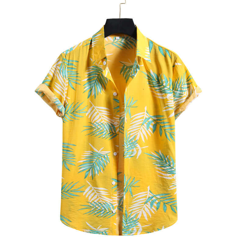 Auffälliges Herren Kurzarm Hemd im Blumen-Look