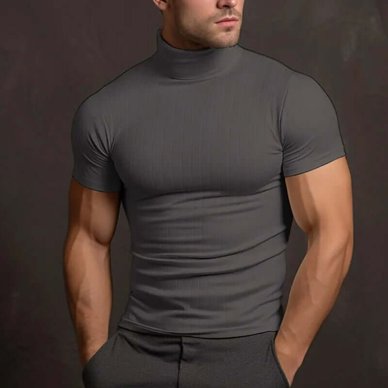 Herren Rollkragen T-Shirt - schlicht und elegant