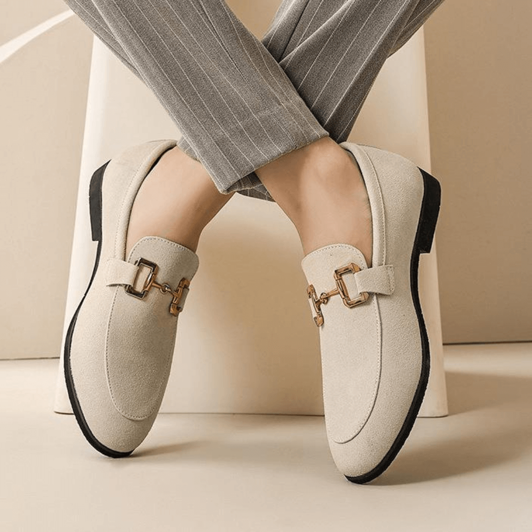 Luxuriöse Herren Wildleder Slipper